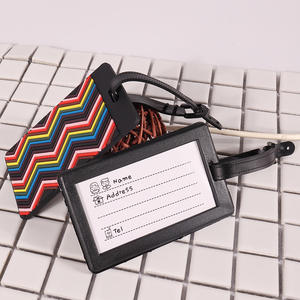 Bagaj farklılaşmasında uçak seyahat kontrolü için özel renkli bulmaca logosu promosyon hediye PVC silikon bagaj etiketleri - Product Image 5