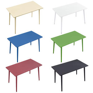 Tables carrées en <span class=keywords><strong>fer</strong></span> <span class=keywords><strong>forgé</strong></span> tout aluminium coloré Chaises Style nordique pour cour café-pour loisirs réception en plein air - Product Image 1
