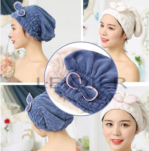 Serviette turban en microfibre ultra absorbante à séchage rapide avec logo personnalisé, bonnet de douche doux pour femme - Product Image 5