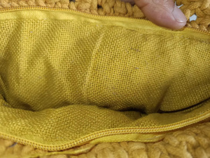 Bolso Tote de Macramé Hecho a Mano para Mujer, Estilo Bohemio con Patrón Geométrico, Dos Asas, Casual, para Playa o Viaje, Parte Superior Abierta, Amarillo, Ecológico - Product Image 2