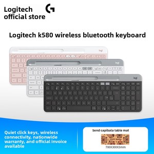 Clavier sans fil K580 neuf pour ordinateur de bureau – Taille standard 104 touches rétroéclairées LED, touches programmables, connectivité sans fil – Profitez de la mer - Product Image 4