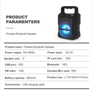 Altavoz de <span class=keywords><strong>fiesta</strong></span> USB inalámbrico Bluetooth portátil al aire libre con <span class=keywords><strong>Karaoke</strong></span> - Product Image 4
