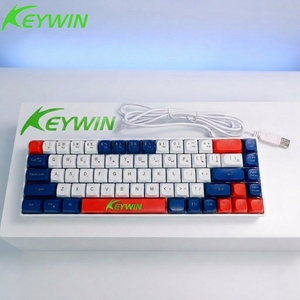 Clavier de jeu filaire USB mini 65 % avec LED tricolores, 68 touches, LED multicolores, en stock usine - Product Image 1