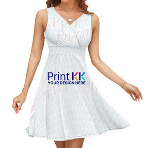 Image personnalisée sans manches col en V robe élégante solide longueur plancher longueur genou XS 6XL lumière pour printemps automne célébrations vacances club sorties - Product Image 3