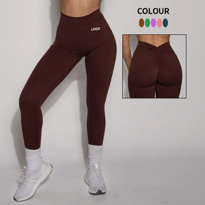 Nouveau Legging de Yoga et de Sport OEM 2025 à Taille Haute Effet Ventre Plat, <span class=keywords><strong>Double</strong></span> Face Brossé, Legging de Fitness Sculptant et Extensible pour le Yoga - Product Image 1