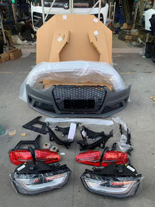 Kit carrosserie pour Audi <span class=keywords><strong>A4</strong></span> S4 <span class=keywords><strong>B8</strong></span> 2008 2009 2010 2011 2012, style <span class=keywords><strong>RS4</strong></span> <span class=keywords><strong>B8</strong></span>.5, pare-chocs avant et arrière, phares, capot - Product Image 2