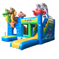 Animaux gonflables Combo avec toboggans Château de saut gonflable pour enfants Parc d'attractions extérieur Bouncer