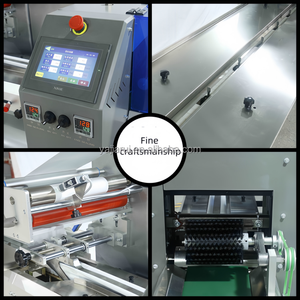 New Full <strong>Automatic</strong> High Speed Horizontal <strong>Wrapper</strong> Pillow Packing Machine for Ice Lolly Pop <strong>Candy</strong> Three Servos Packaging Machine - Product Image 5