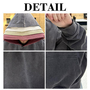 KingSen – Nouveau sweat à capuche zippé pour homme, en molleton 100 % coton, respirant, brodé, effet délavé, idéal pour l'hiver - Product Image 4