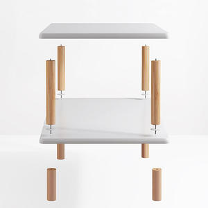 Estante de almacenamiento moderno independiente de 5 niveles, estante de libros de madera para baño, sala de estar y oficina - Product Image 3