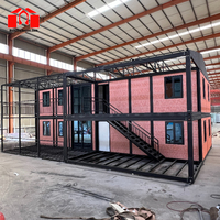 Maison conteneur préfabriquée mobile et extensible de 20 à 40 pieds au design moderne avec chambres, en panneaux sandwich, pour usage bureautique