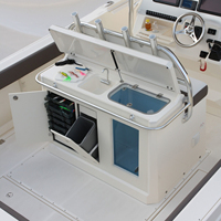 Bateau de pêche à console centrale en fibre de verre de 28 pieds pour la pêche au thon et les loisirs