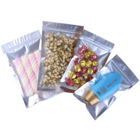 Sac en plastique Mylar alimentaire transparent à fermeture éclair frontale haute transparence Emballage debout avec fermeture éclair Sac alimentaire à fermeture éclair