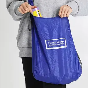 Umweltfreundliche aufklappbare Einkaufstasche faltbare Reisetasche tragbare wiederverwendbare Lebensmittel-Klapptasche mit großem Aufbewahrungsraum