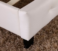 Offre Spéciale cuir blanc souple plate-forme lit design moderne cama King Queen Double Size cadre de lit Style italien