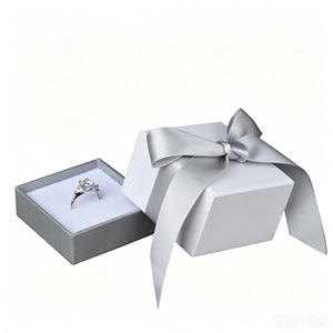 Jewelry <b>gift</b> <b>box</b>, ring <b>gift</b> <b>box</b>, square jewelry packaging <b>box</b>, <b>earring</b> necklace storage case, ribbon <b>gift</b> <b>box</b> for jewelry - Product Image 1