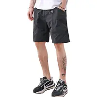 Shorts de cintura com fivela de logotipo personalizado, shorts de cáqui para academia e corrida, masculino de verão, quente, com bolso lateral