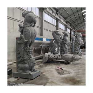 Hindu Đền Trang Trí Cổ Lớn Đá Vôi Đá Granite Đền Trụ Cột Với Chân Sau Thiên Chúa Tượng - Product Image 3