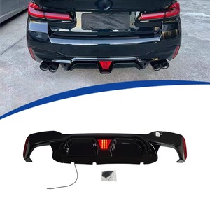 BMW 5 Series G30 Rear <b>Diffuser</b> <b>LED</b> Lip PP Material 2017-2023 Modified CS Style - Product Image 1