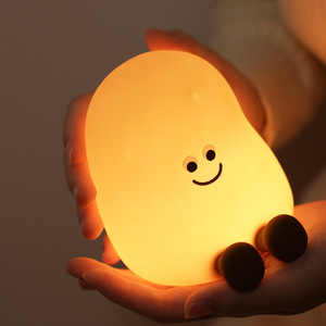 <span class=keywords><strong>Veilleuse</strong></span> pour enfants en silicone en forme de mini-pomme de terre personnalisable, 7 couleurs LED blanc chaud, avec fonction de minuterie, batterie rechargeable - Product Image 2
