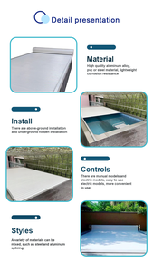 Couverture de piscine motorisée en aluminium, isolante, imperméable et sécurisée, à lattes, pour villa, spa, bain à remous, jacuzzi - Product Image 5