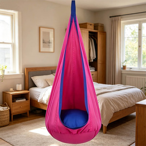 Chaise suspendue <span class=keywords><strong>pour</strong></span> enfants avec matériel <span class=keywords><strong>de</strong></span> <span class=keywords><strong>fixation</strong></span>, siège <span class=keywords><strong>hamac</strong></span> suspendu <span class=keywords><strong>pour</strong></span> intérieur et extérieur, avec <span class=keywords><strong>kit</strong></span> <span class=keywords><strong>de</strong></span> <span class=keywords><strong>fixation</strong></span> et sangle - Product Image 4