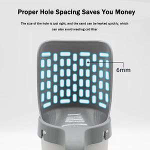 Benutzer definierte tragbare 2 in 1 Katzenstreu Schaufel schaufel mit Abfall behälter Müll und Kot beutel Behälter Wurfs chaufel für Schaufel Katzen sand - Product Image 2