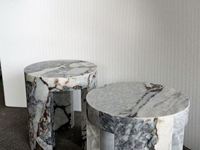Table basse en marbre bleu galaxie Breccia Grigio, design traditionnel, pour salon, meubles de maison, personnalisable, en pierre naturelle, vente en gros