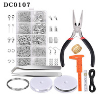 Kit de fabrication de bijoux - Outils de réparation de bijoux avec accessoires, pinces, composants et fils de perlage pour adultes et débutants