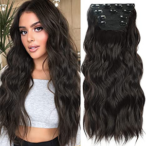 Ensemble de 11 mèches de cheveux vierges Water Wave pour augmenter le volume, extensions de cheveux naturelles invisibles transparentes à grandes vagues - Product Image 2