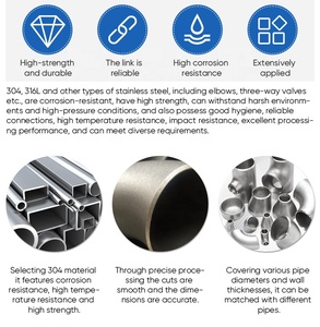 Thép không gỉ Trung Quốc <span class=keywords><strong>90</strong></span>/45/180 độ mông hàn ống xả liền mạch khuỷu tay - Product Image 3