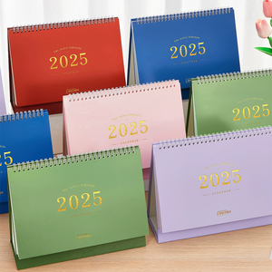 2025 Desk Calendar Thick Paper 12-Month Printed Table Calendar Promotional Gift for Festivals