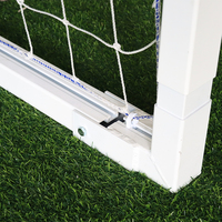 But de football professionnel Vance Sports, tube carré de 60 mm, robuste, cadre en aluminium blanc durable, filet amovible et démontable