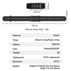 OEM ODM personalizzato 1ATM impermeabile sport Smart Band ActivityTracker braccialetto senza schermo Fitness Tracker <span class=keywords><strong>cardiofrequenzimetro</strong></span> - Product Image 5