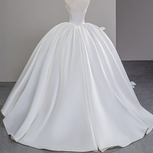 <span class=keywords><strong>Robe</strong></span> de mariée <span class=keywords><strong>chic</strong></span> en satin avec petites fleurs, sans manches, <span class=keywords><strong>robe</strong></span> de mariée couture, robes couture Sfy58 - Product Image 5