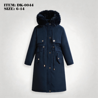 Manteau chaud d'hiver pour femmes avec col en fourrure à capuche nouveau Style européen grande taille coton rembourré plaine teint fermeture éclair décoration