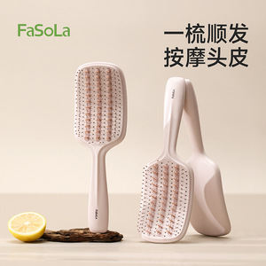 FaSoLa Scalp Massage Hair Brush Pink 20cm Above ABS Material For Home Use - Product Image 2