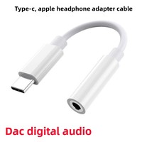 Convertisseur numérique-analogique JILIAN DC Type-C vers 3,5 mm, adaptateur audio avec alliage d'aluminium pour écouter des chansons