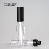 Tube de brillant à lèvres de 8 ml avec pinceau, conteneur vide pour teinte à lèvres, tube transparent en cristal pour rouge à lèvres liquide, fabricant de tubes en plastique pour brillant à lèvres