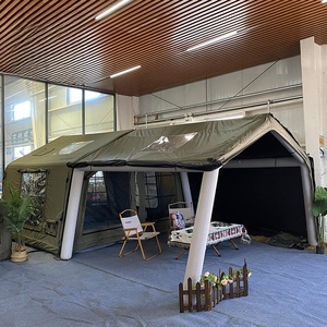 Tente gonflable Oxford YYD 6-8P <span class=keywords><strong>1BR</strong></span> 1LR 320x280x220cm >3000mm, imperméable, portable, 4 saisons, installation en 2 minutes, pompe 800W, camping en plein air - Product Image 2