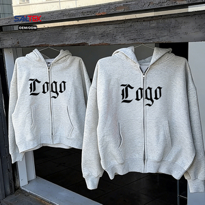 Sudadera con capucha personalizada con estampado de patrones, forro polar con cremallera completa, estilo urbano, oversize, informal, holgada, unisex, tipo cárdigan, para <span class=keywords><strong>mujer</strong></span> - Product Image 6