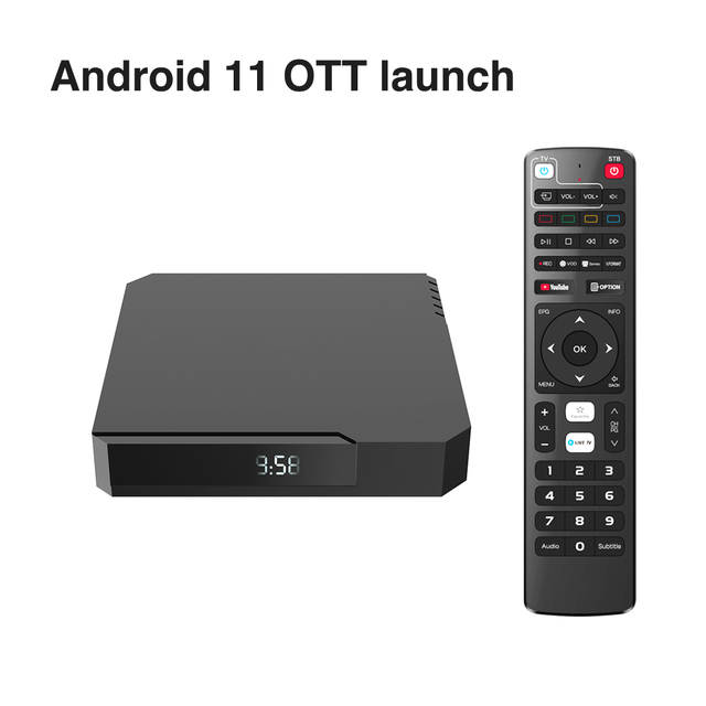 DEFINE Android 11 for Box S905w2 Quad-core 1.5GHz 4K UHD VP9/HDR10+ Dual-Band 2.4G/5.8G 2T2R STB Media Stream Player