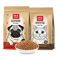 Sacs pour aliments pour animaux de compagnie OEM/ODM, sachets refermables en aluminium/kraft laminé pour friandises pour chiens/chats, emballage anti-odeurs approuvé par la FDA