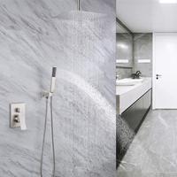 Pomme de douche de pluie avec robinet de douche complet à main et Kit de garniture, robinets de douche à finition polie, vente en gros