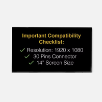 Écran non tactile 14' B140HAN03.2 HW2A 14.0 Slim FHD 30 broches IPS à bord étroit PCBA plié pour Asus Zenbook UX433F