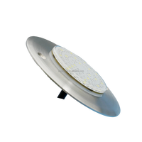 Lumière LED plate pour piscine en acier inoxydable 316 super fine de 110 mm, étanche IP68, 12 V RGB, montage en surface, lumière sous-marine