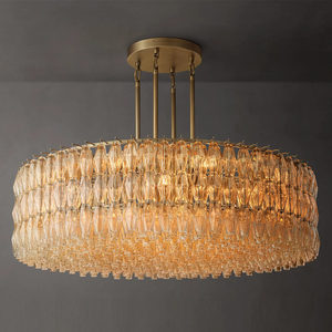 Large Round Modern Chandelier For Villa Hotel Living Room American Designer Big Clear Glass Luxury High Quality Glass Chandelier - Product Image 2