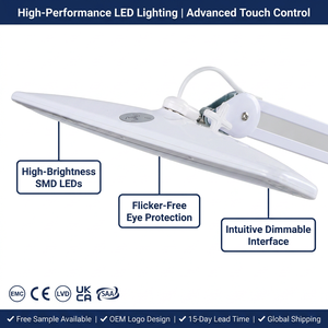 Custom Computer Mainframe Repair Identification of Counterfeits Task Lamp Led Swing Arm Desk Working <b>Light</b> With <b>Clamp</b> - Product Image 4