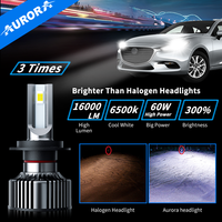 Ampoules de phare LED 9005 pour voiture, éclairage réglable, remplacement de lampe automobile, 16000lm, H11, H4 LED, H7 LED