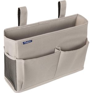 Bedside Caddy Hanging Storage <b>Bag</b> Grey Rectangular Multifunctional Organizer for <b>Bed</b> Bunk Hospital Dorm Baby - Product Image 1